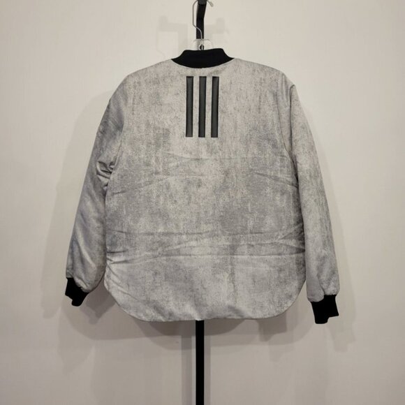 Adidas Womens 3 Stripe Bomber Jacket. Grey, Black, Full Zip, Size Small - Picture 7 of 8